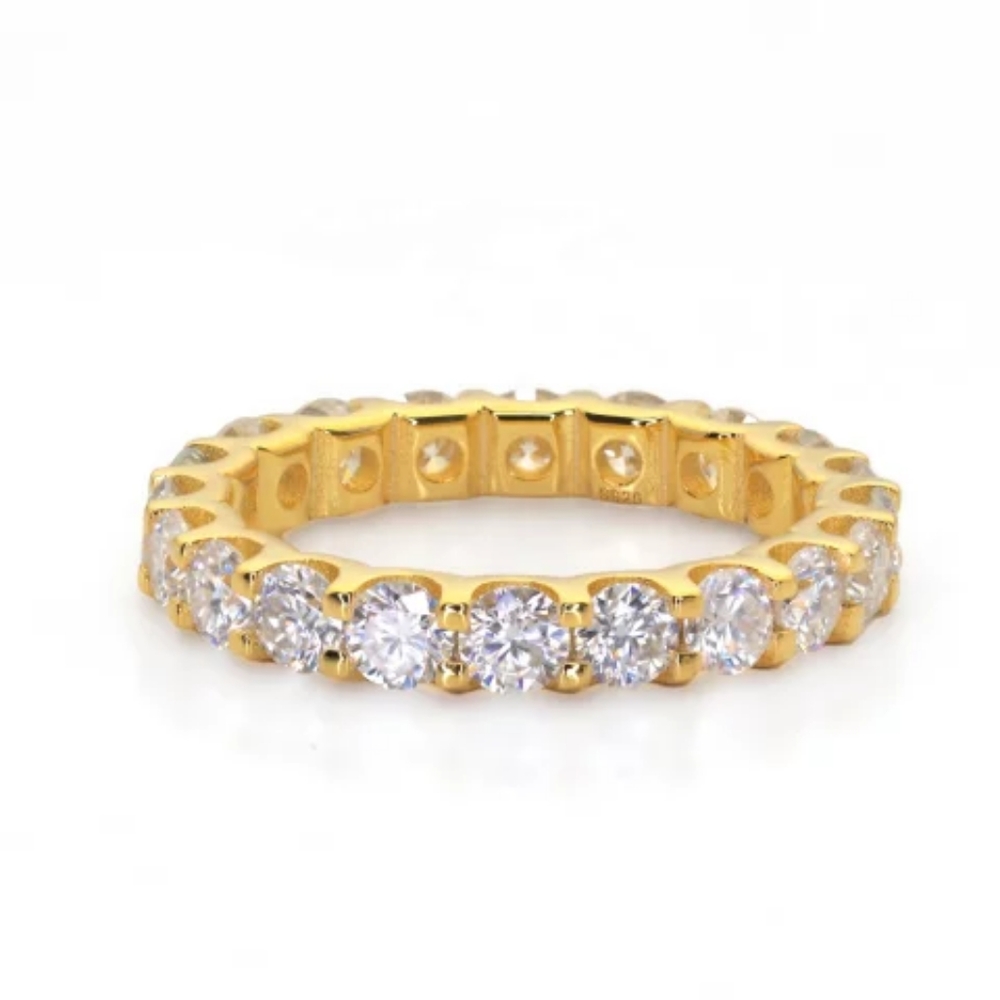 3mm Certified VVS DEF Moissanite Eternity Wedding Bands - Picture 7 of 7